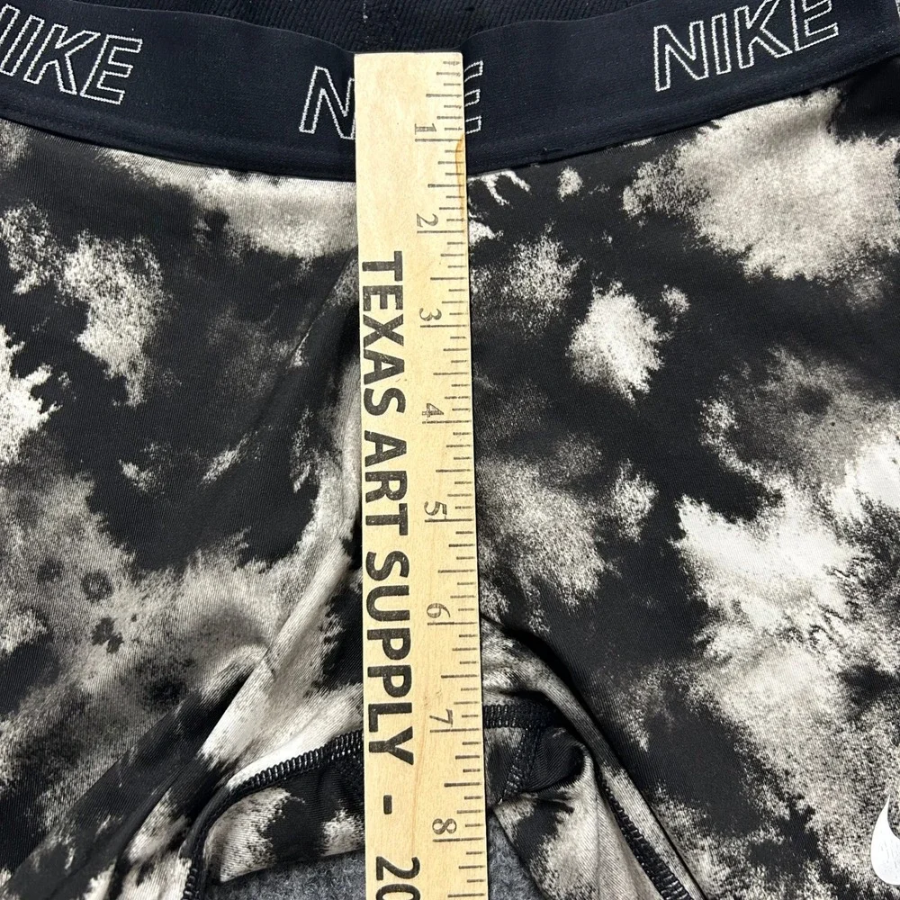 Nike Leggings Womens Size XS Black White Tie Dye Pro Mesh Athletic Compression